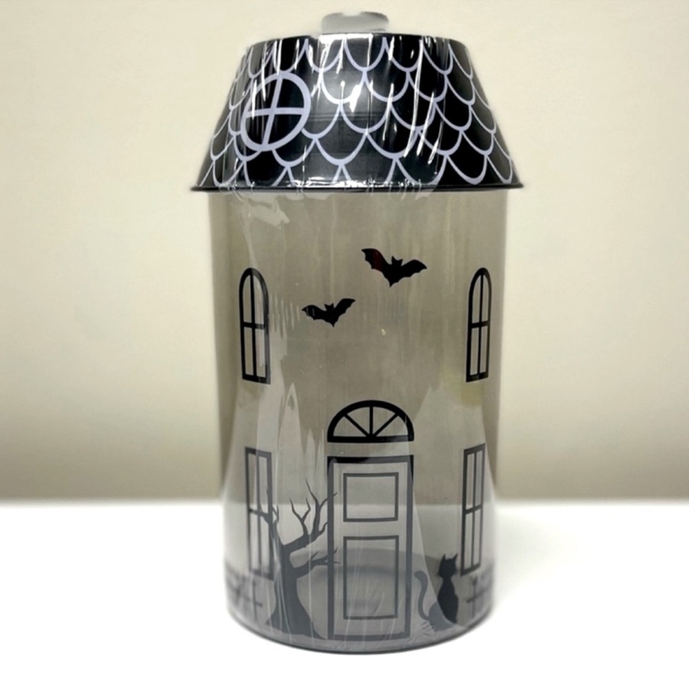 New! Target Bullseye Playground Glass Haunted House Novelty Container